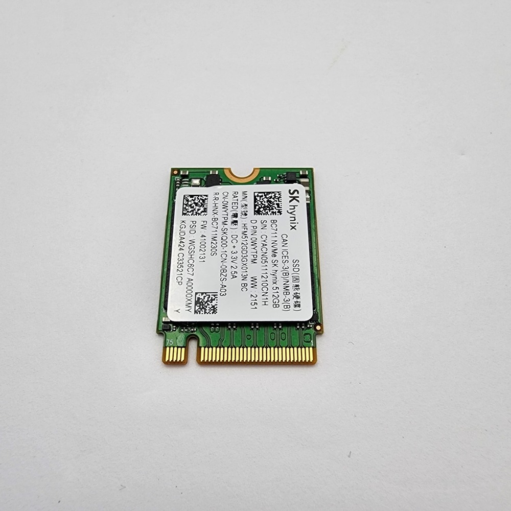 SK Hynix 512GB NVMe PCIe M2 2230 SSD BC711 30mm HFM512GD3GX013N - Picture 4 of 4